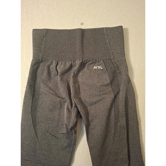 AYBL #BEAYBL (Women's Medium) High Waist Gray Solid Textured Leggings CrossFit - Picture 2 of 6